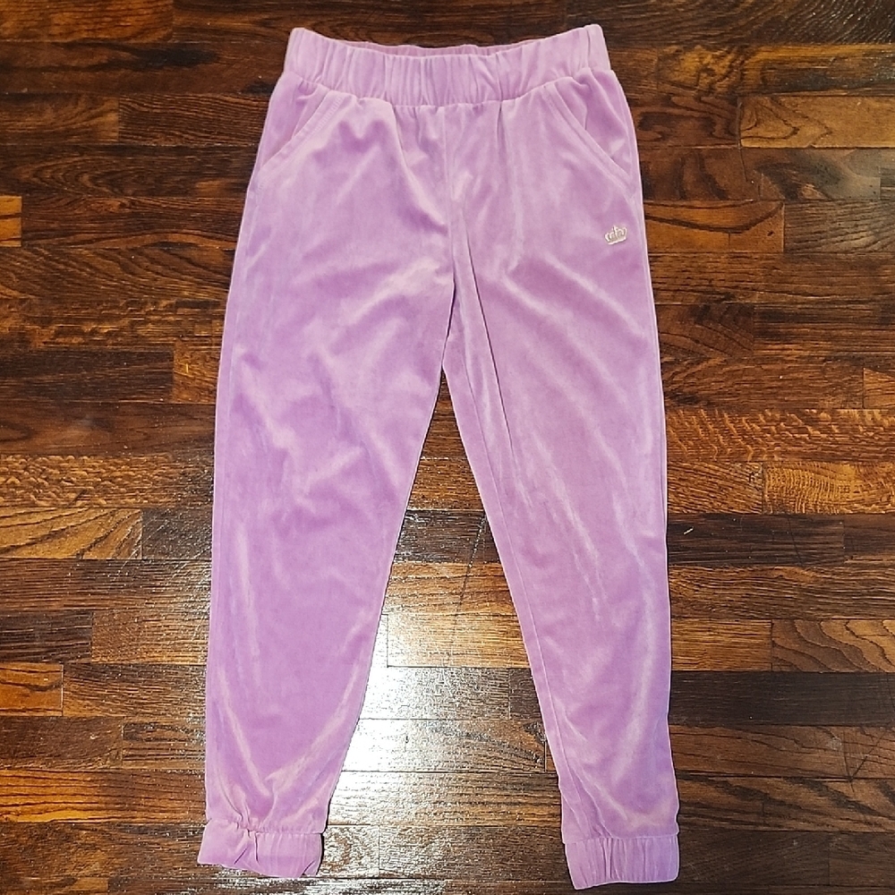 Juicy Couture Velvet Lilac PurpleSweatpants Soft Elastic Waistband Designer Y2K